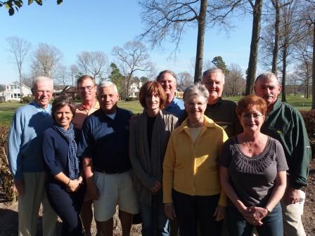 The 2014 Progress for Prostate Golf Tournament Committee, Front Left to Right: Tobey Frederick, Sam Villani, Barb Sunderlin, Bobbi Munson & Deborah Simmons Back Left to Right: Bill Clarke, Joe Frederick, Drew Sunderlin, Jack Munson & Tom Hunsberger. Missing from photo: Fred and Donna Parker, Bob Davis, Jim Scott and Donna Villani.